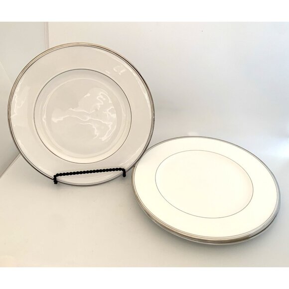 4 Waterford Kilbarry Platinum Dinner Plates Fine Bone China 10 3/4" Multi Avail - Picture 2 of 10